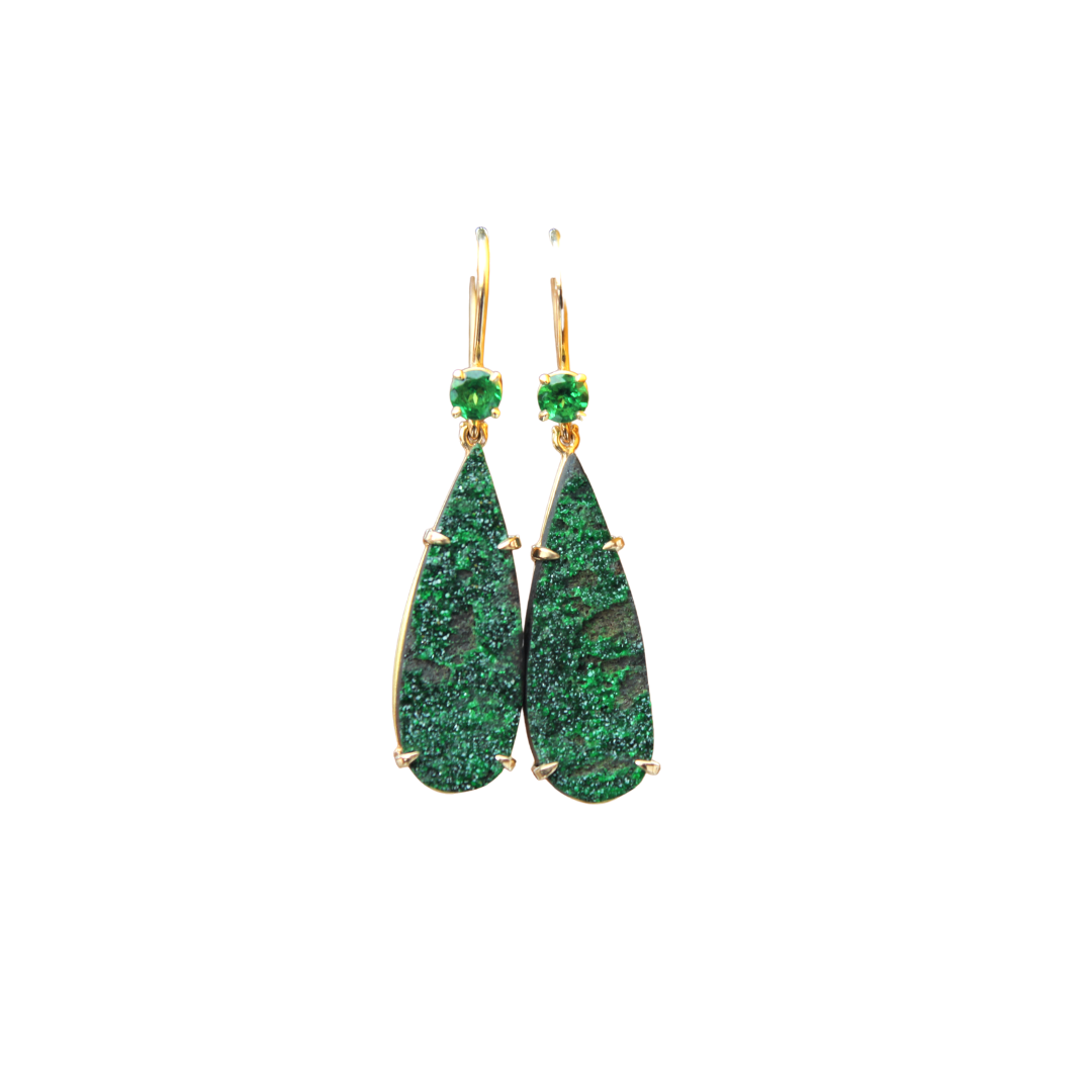 Uvarovite Drop Earrings