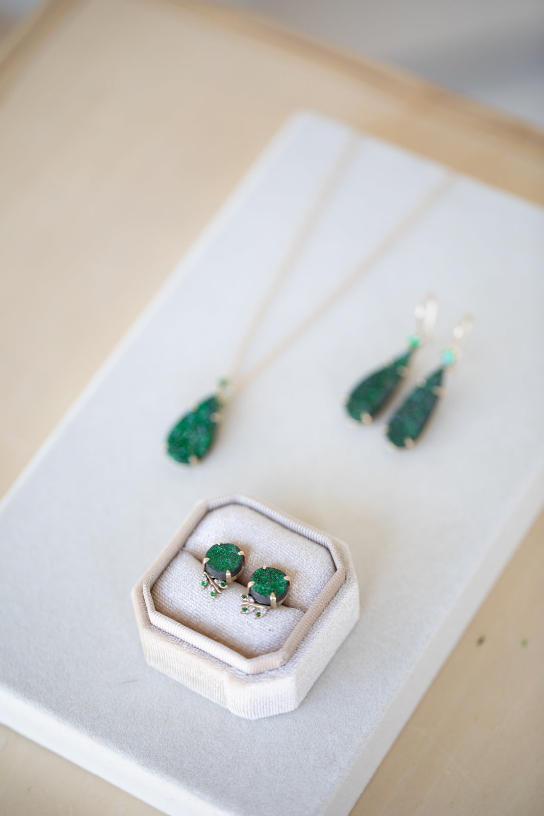 Uvarovite Drop Earrings