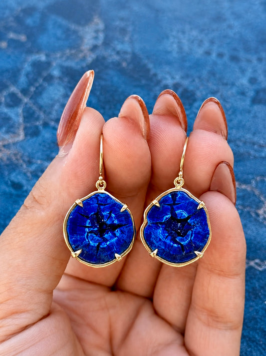 Blueberry Geode Earrings