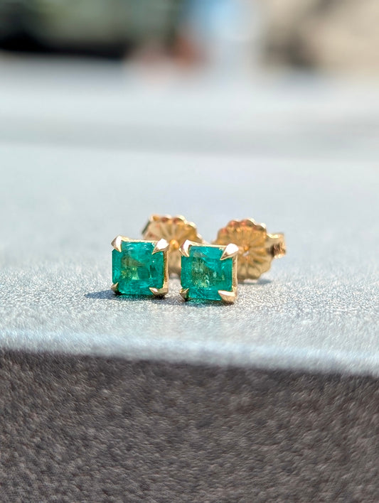 Emerald Stud Earrings