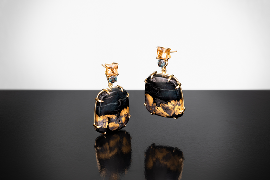 Magnetite Jade Earrings