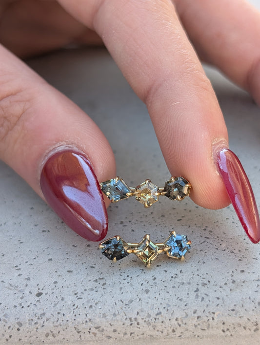 Multi-Colored Geometric Sapphire Climbers