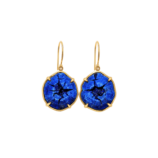 Blueberry Geode Earrings