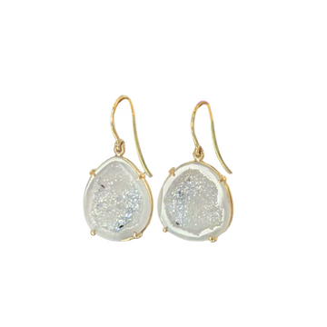 Crystal Ball Geode Earrings
