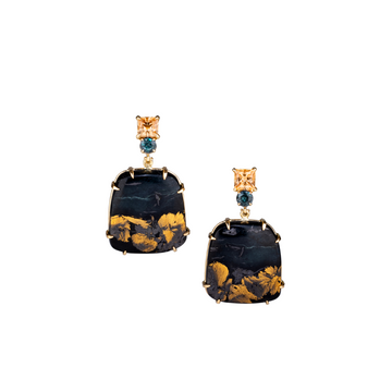 Magnetite Jade Earrings