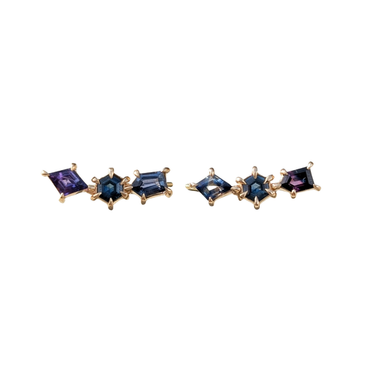 Purple Sapphire Ear Climbers