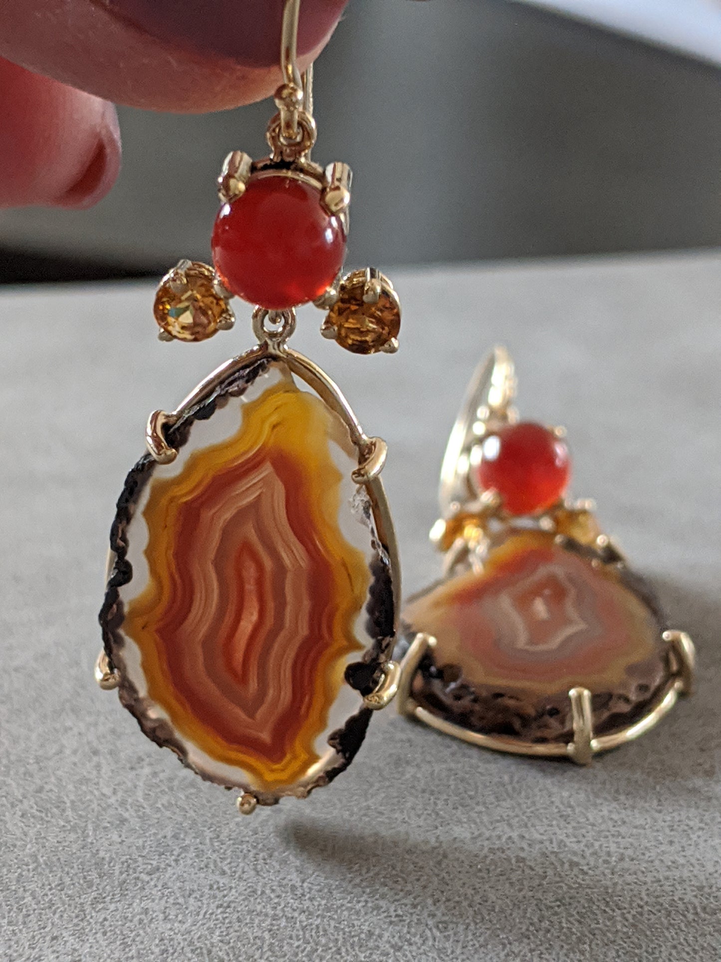 Agate Slice Earrings