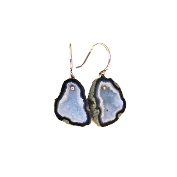 Grey & Black Geode Earrings