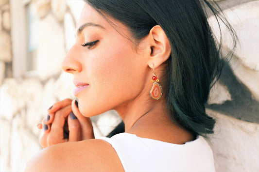 Agate Slice Earrings