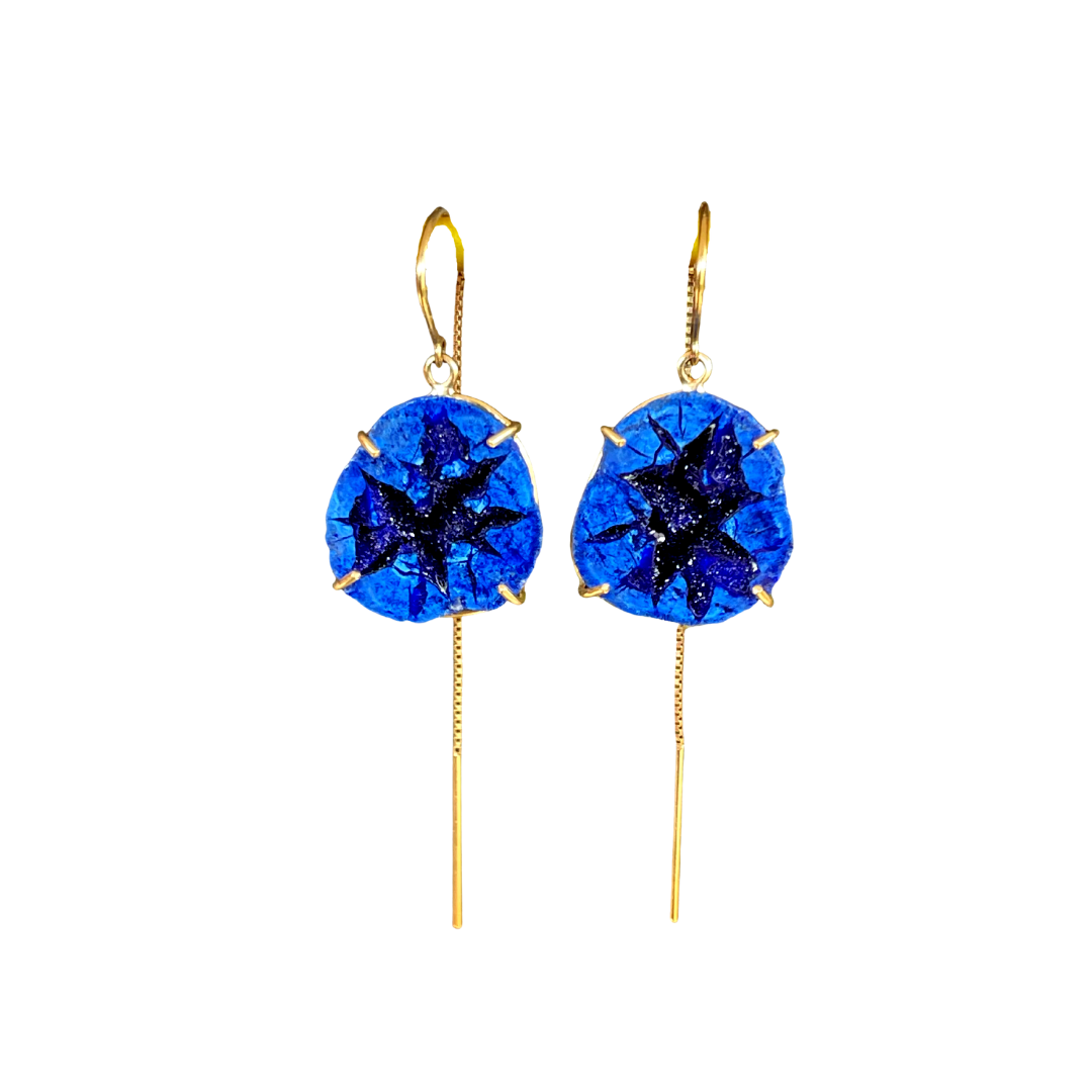 Azurite Geode Threaders