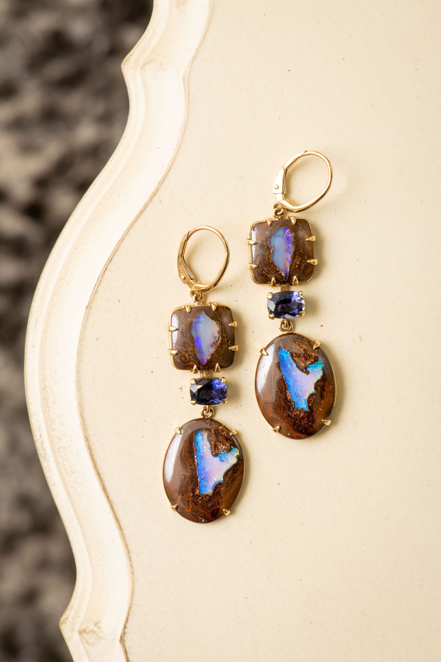 Boulder Opal Hearts