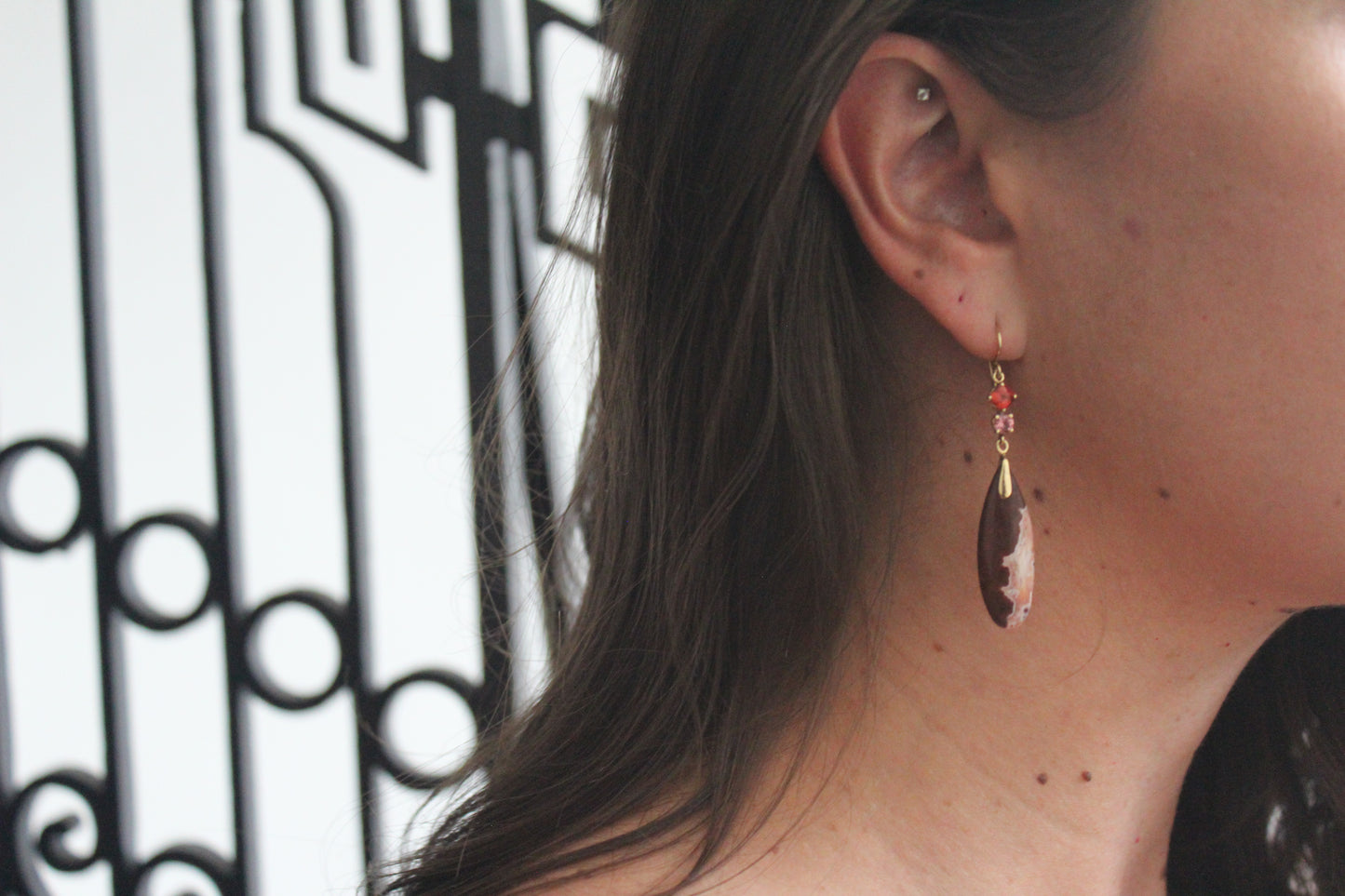 Shades of Pink Jasper Earrings