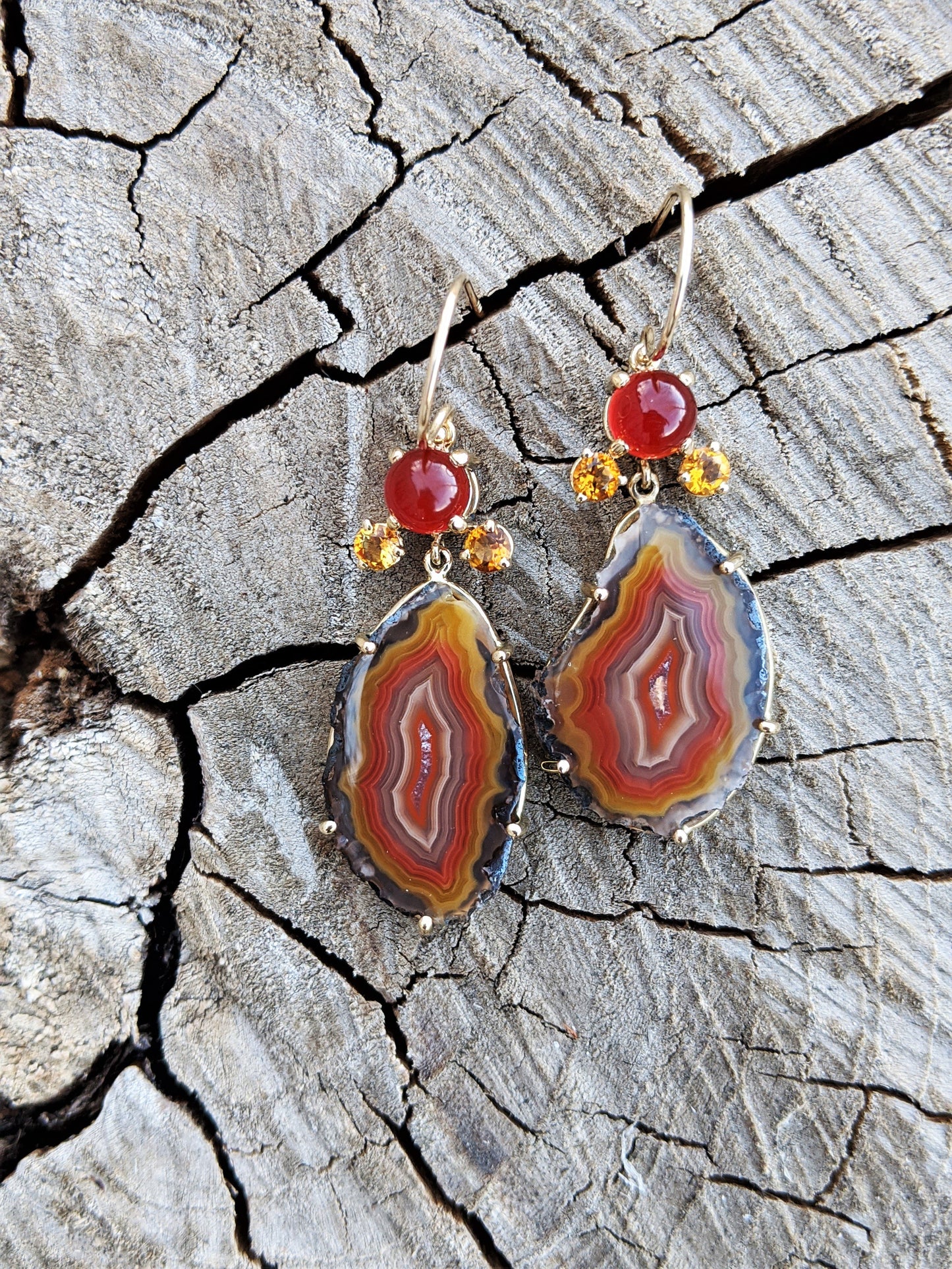 Agate Slice Earrings