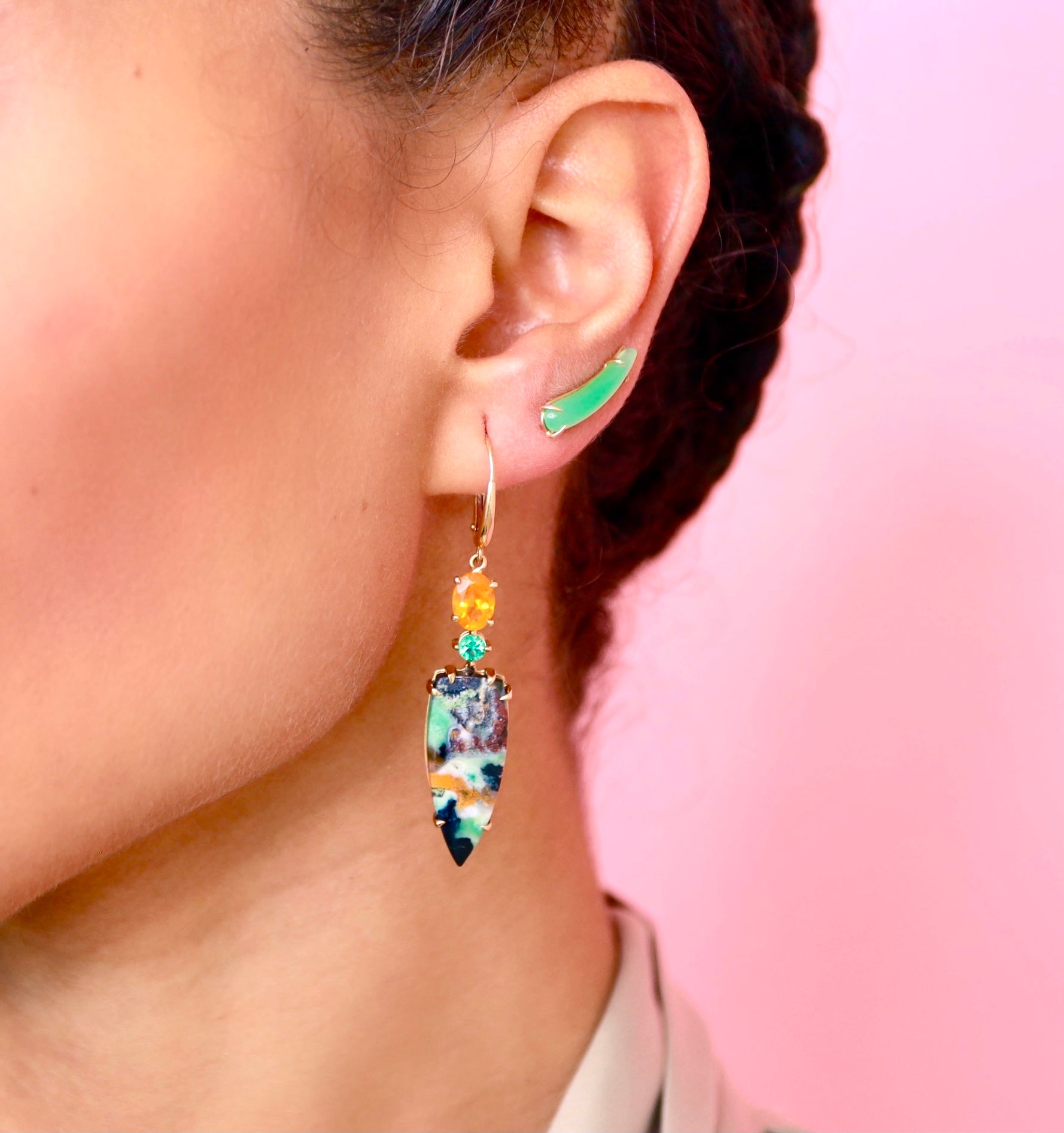 Gemstone deals ear climbers