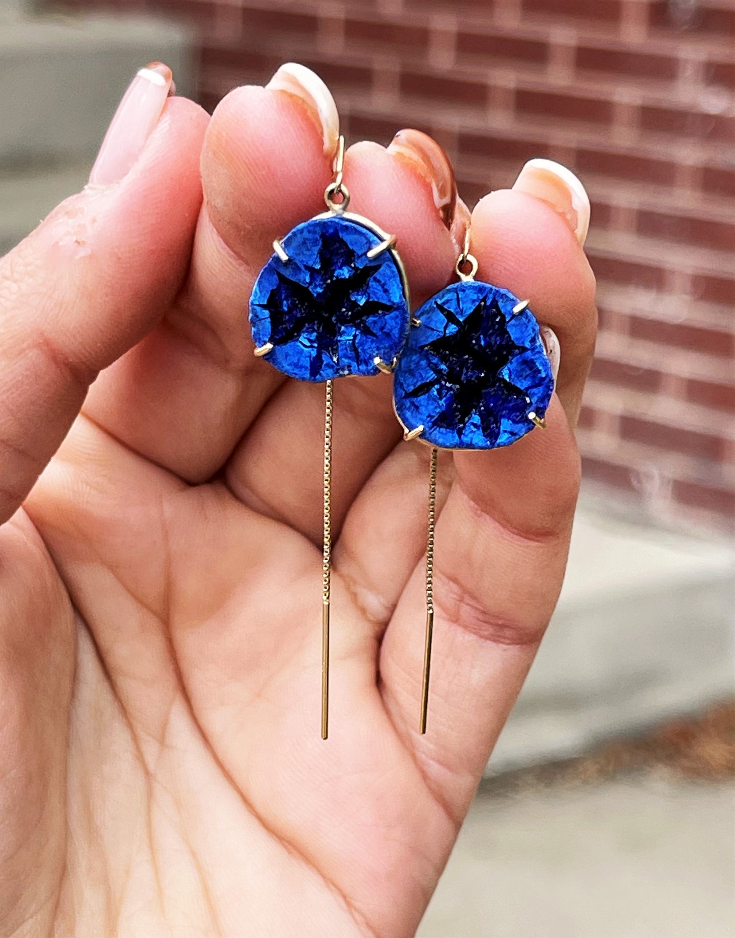 Azurite Geode Threaders