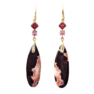 Shades of Pink Jasper Earrings
