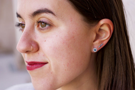 Shades of Blue Bar Studs