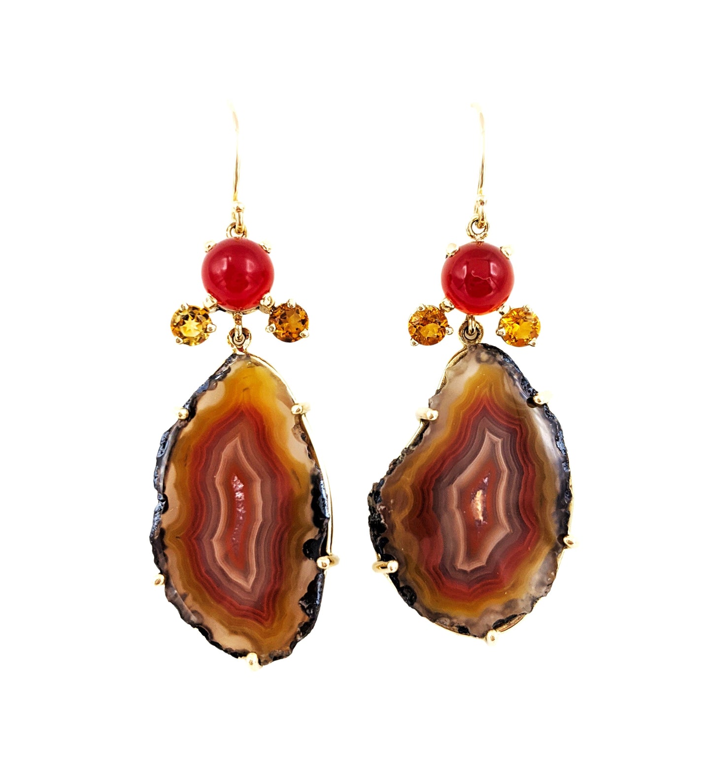 Agate Slice Earrings