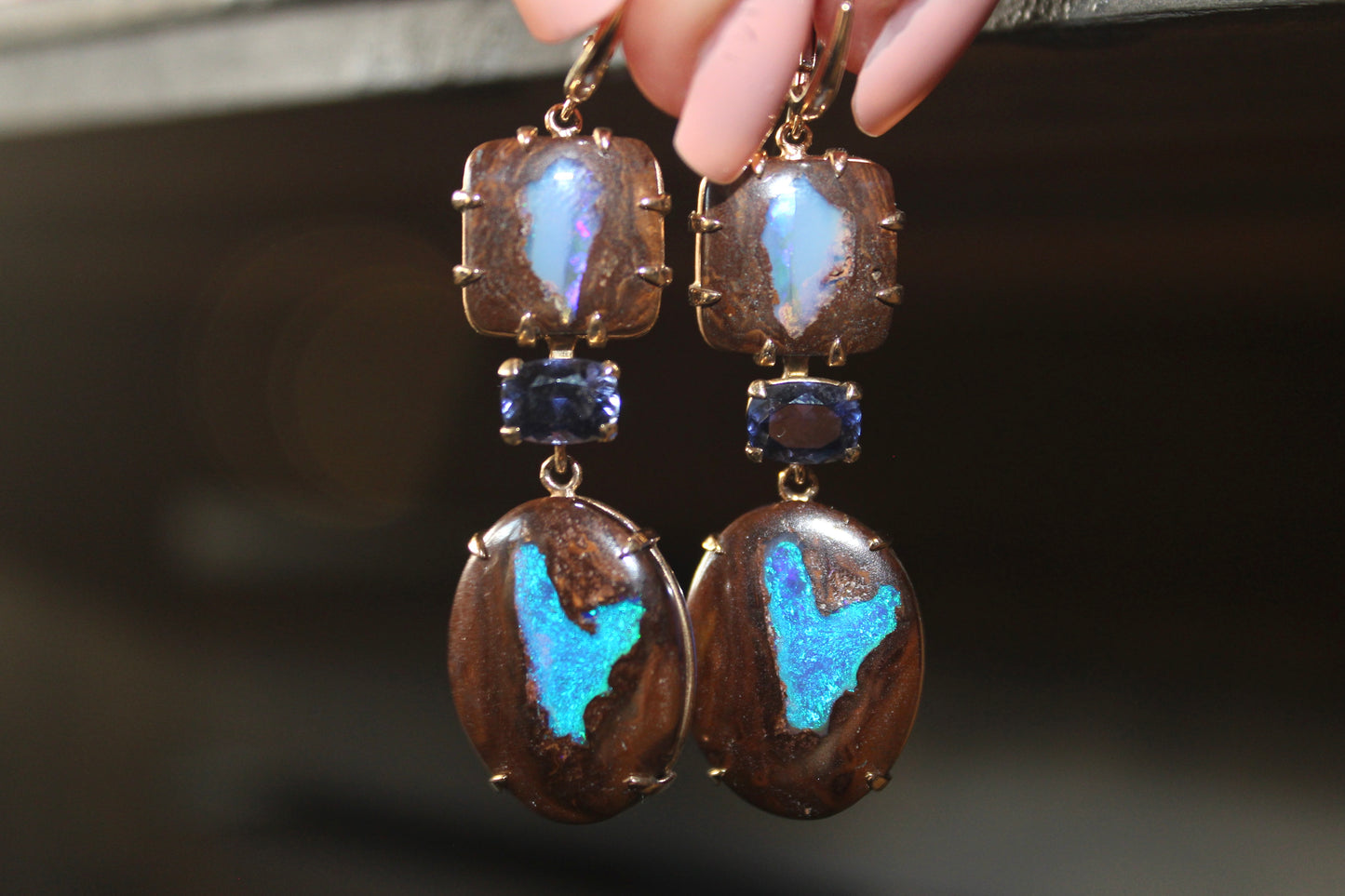 Boulder Opal Hearts